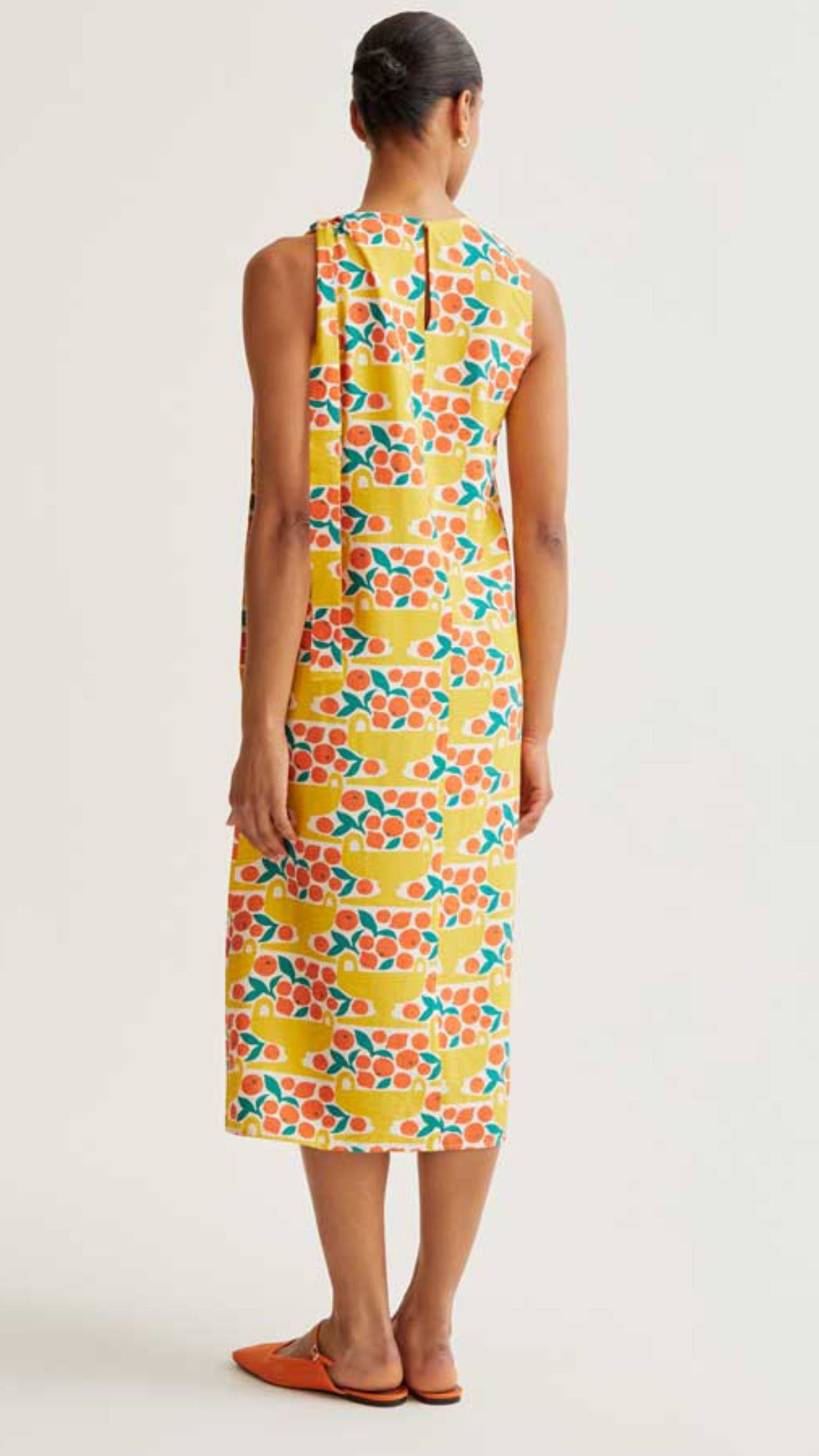 Vestido midi con estampado Citrus