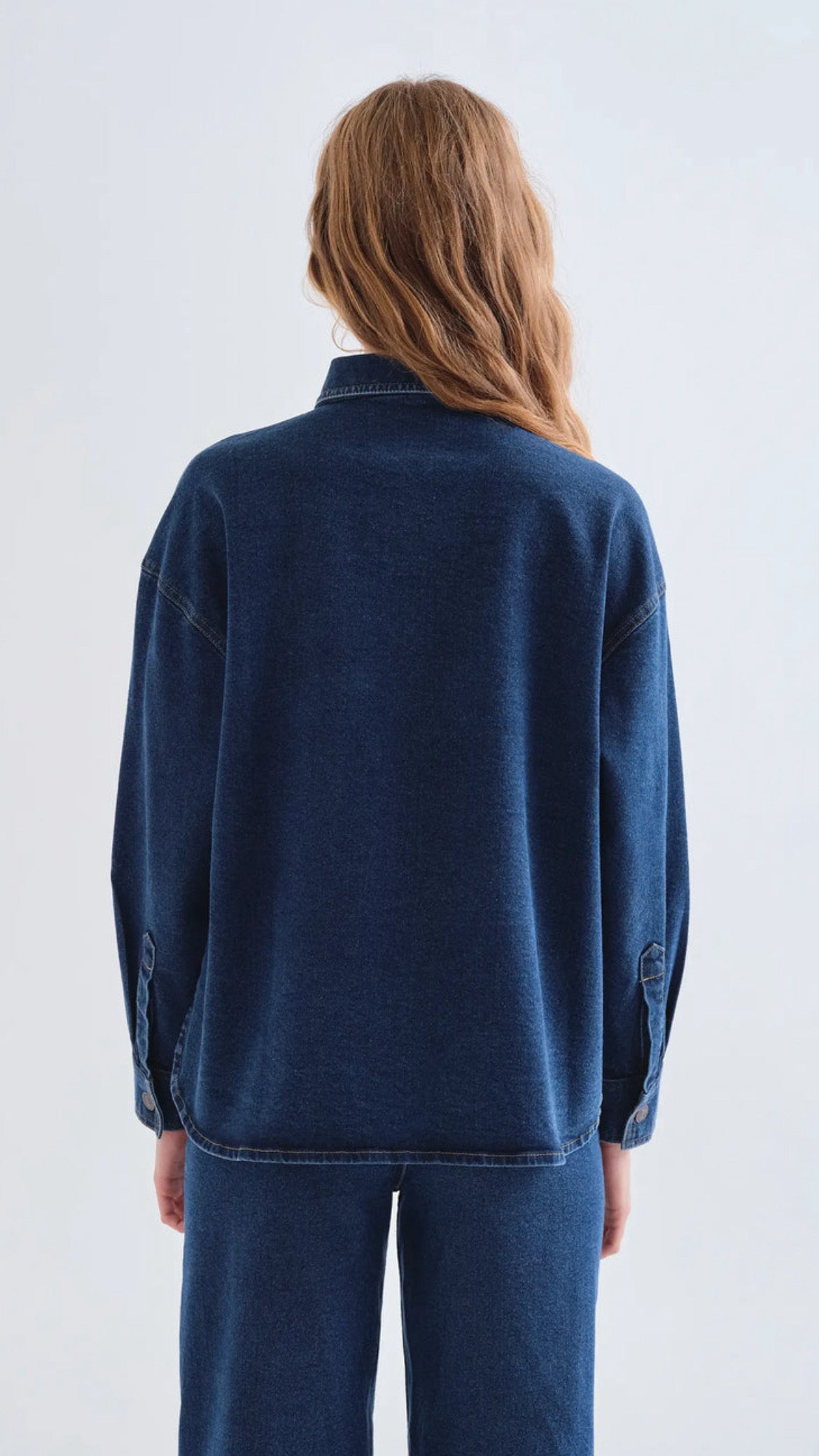 Camisa vaquera azul con estampado Euphonia
