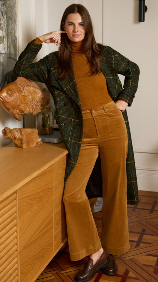 Pantalón de pana wide leg mostaza