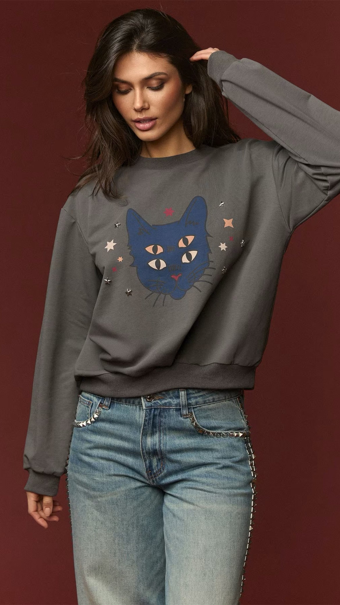 Blue Kat Sweatshirt