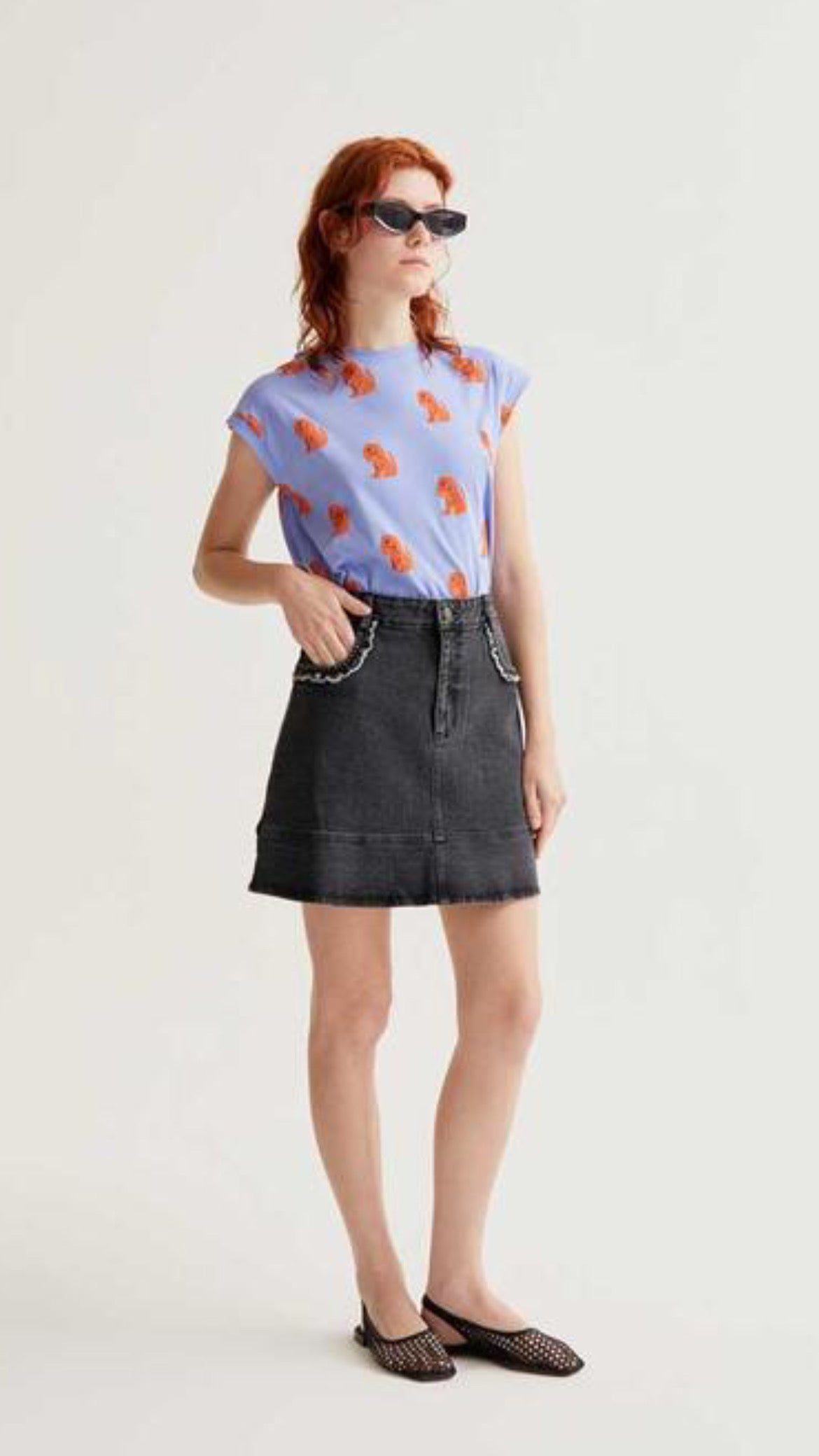 Camiseta con estampado Blue Dog