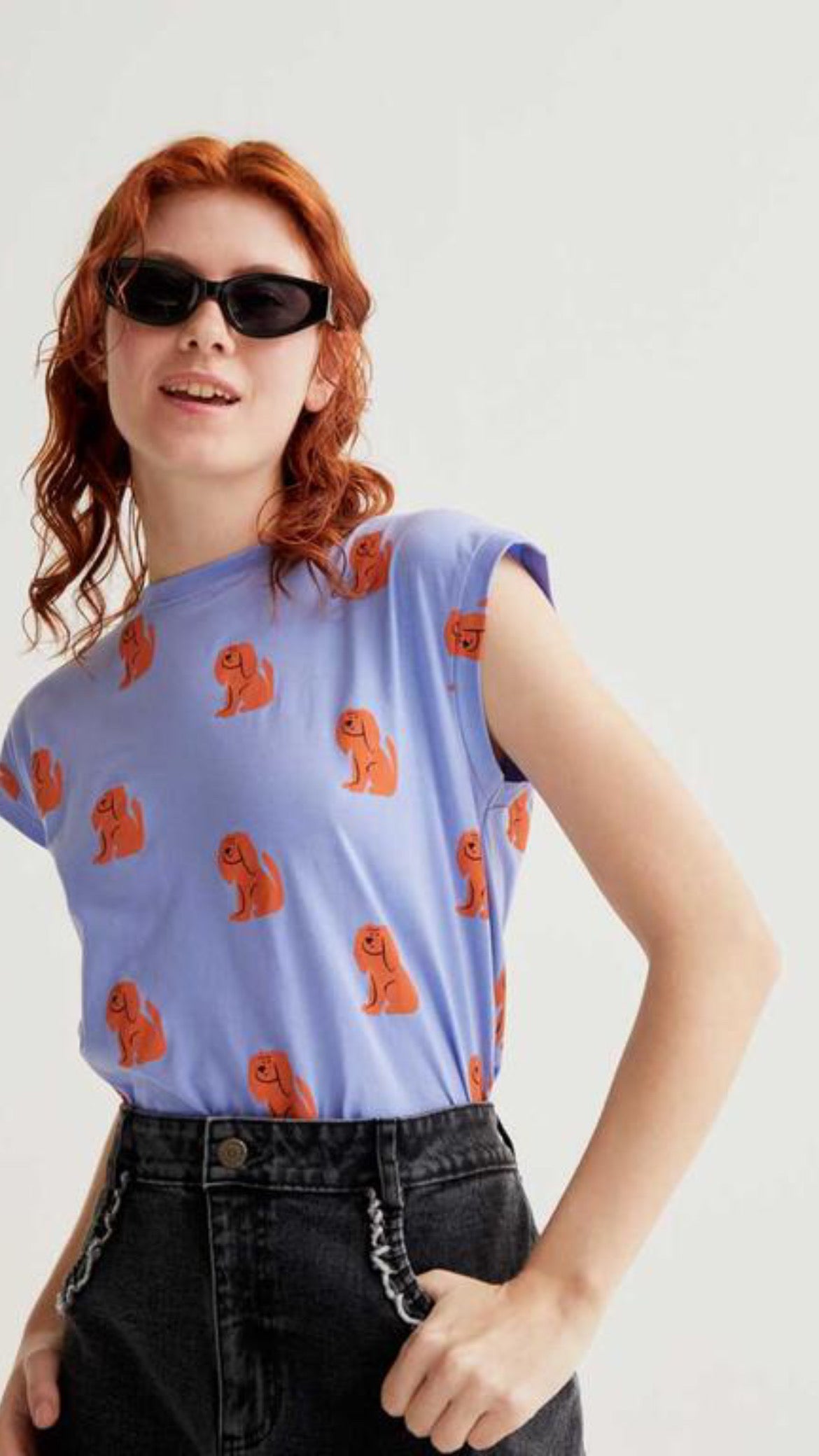 Camiseta con estampado Blue Dog