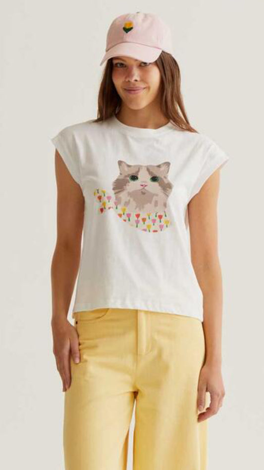 Camiseta con estampado de Gatito