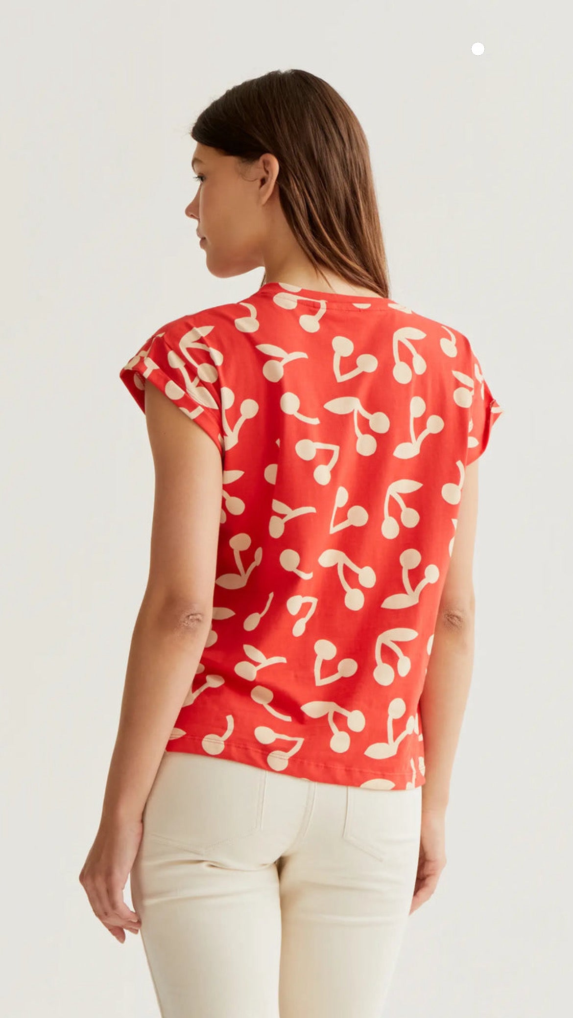 Camiseta con estampado Red Guinda