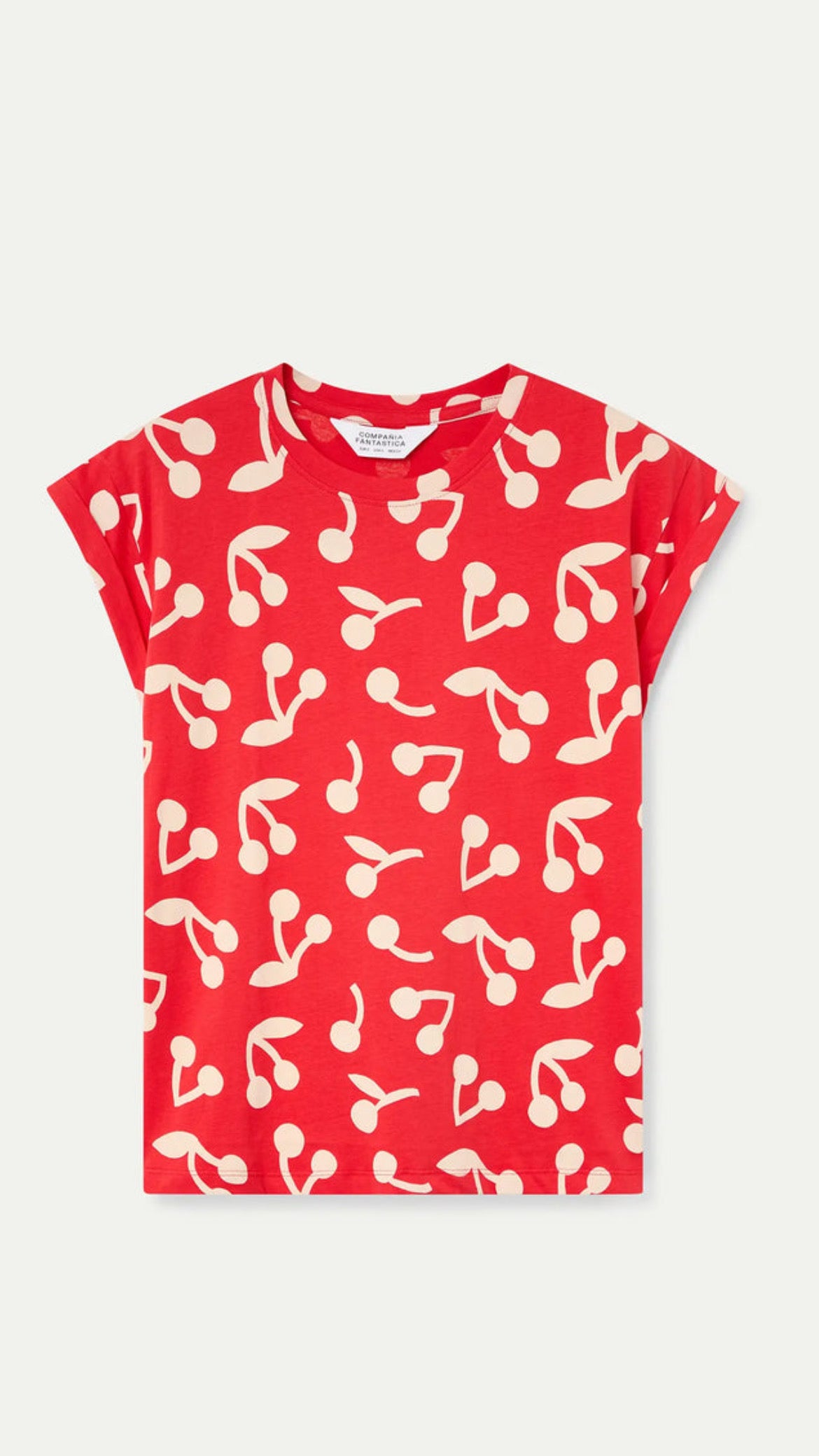 Camiseta con estampado Red Guinda