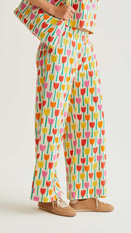 Pantalones con estampado Tulipa