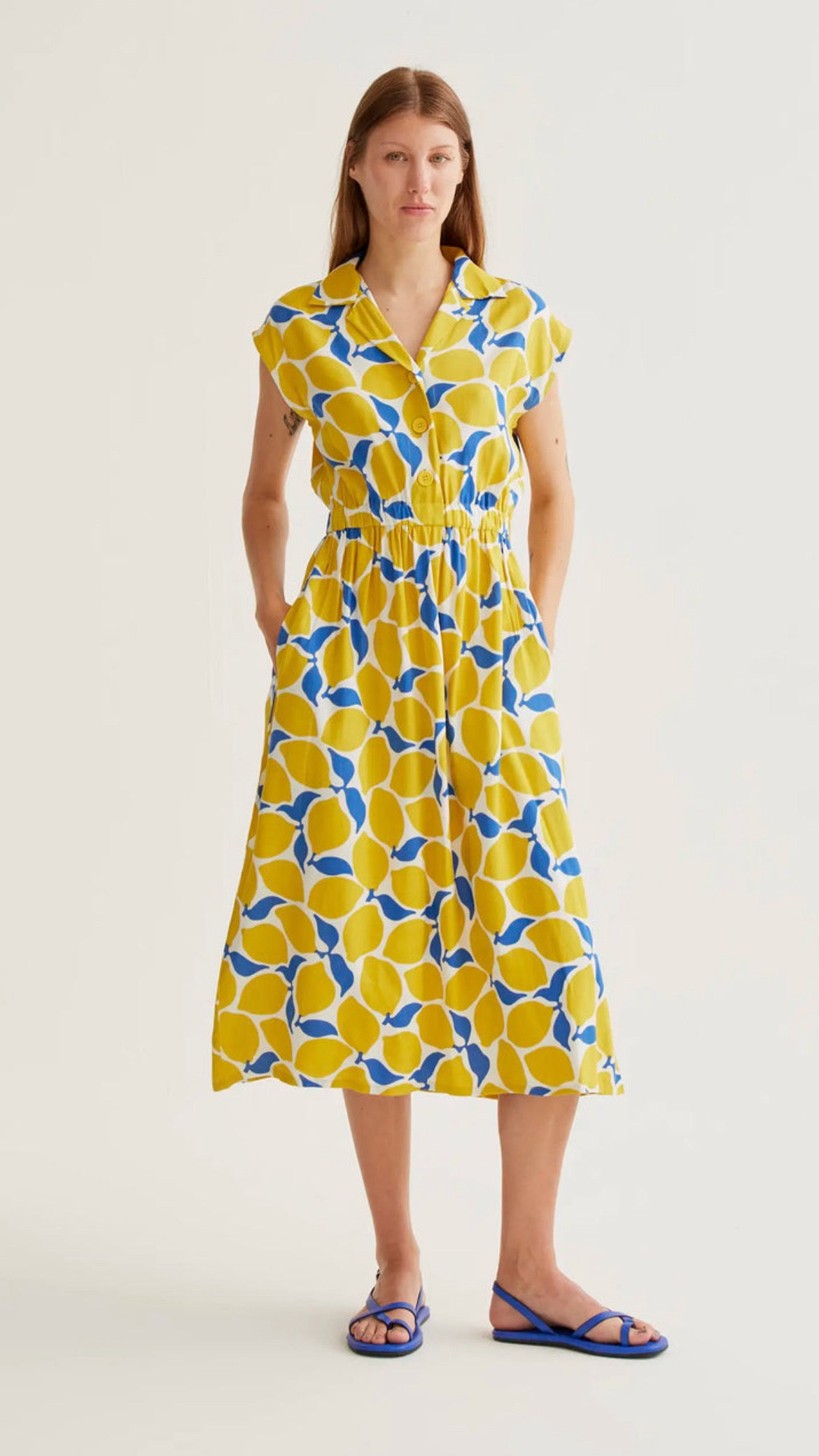 Vestido midi con estampado Limoncello