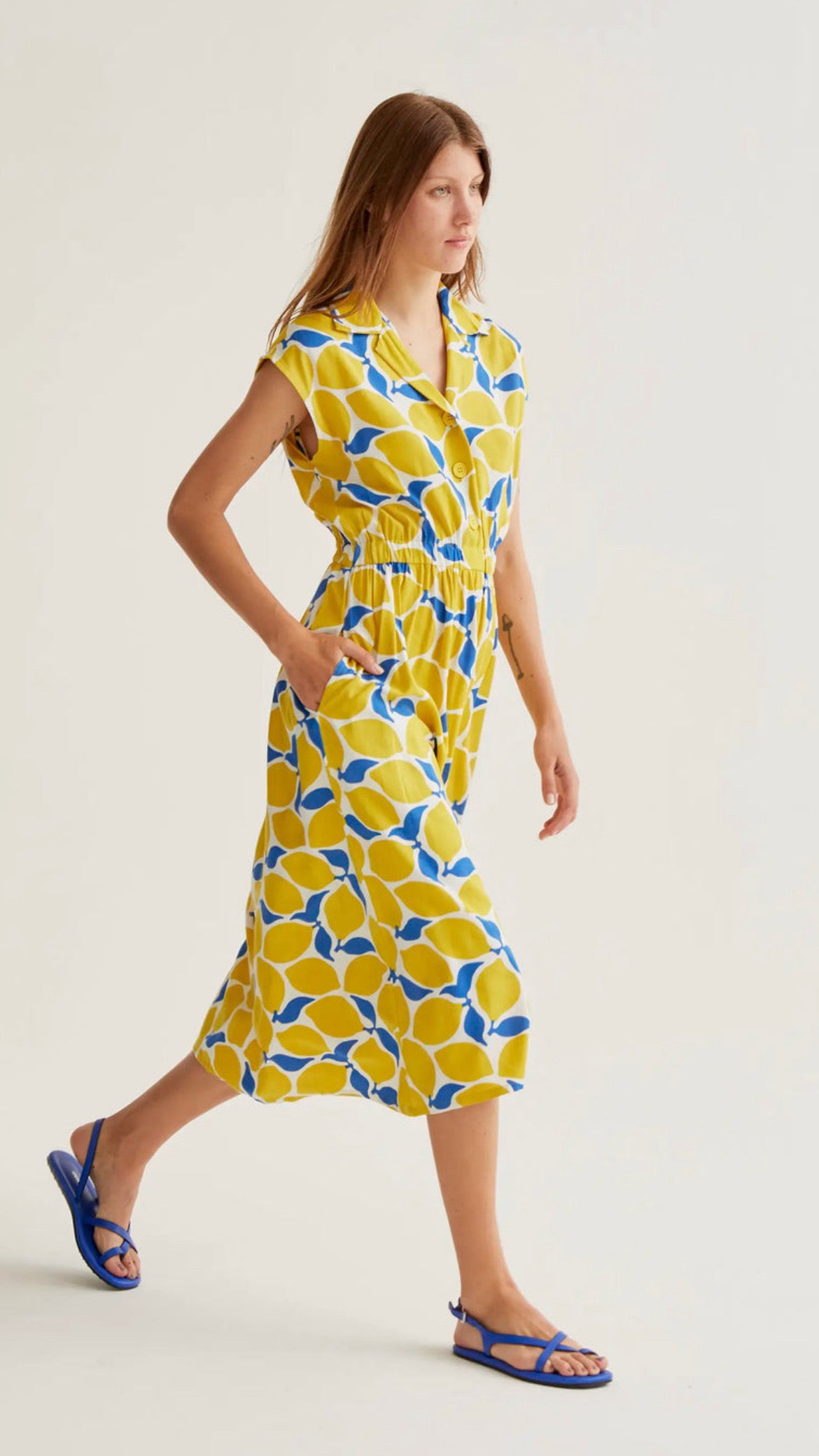 Vestido midi con estampado Limoncello