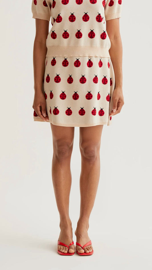 Falda corta con estampado Red Coccinella