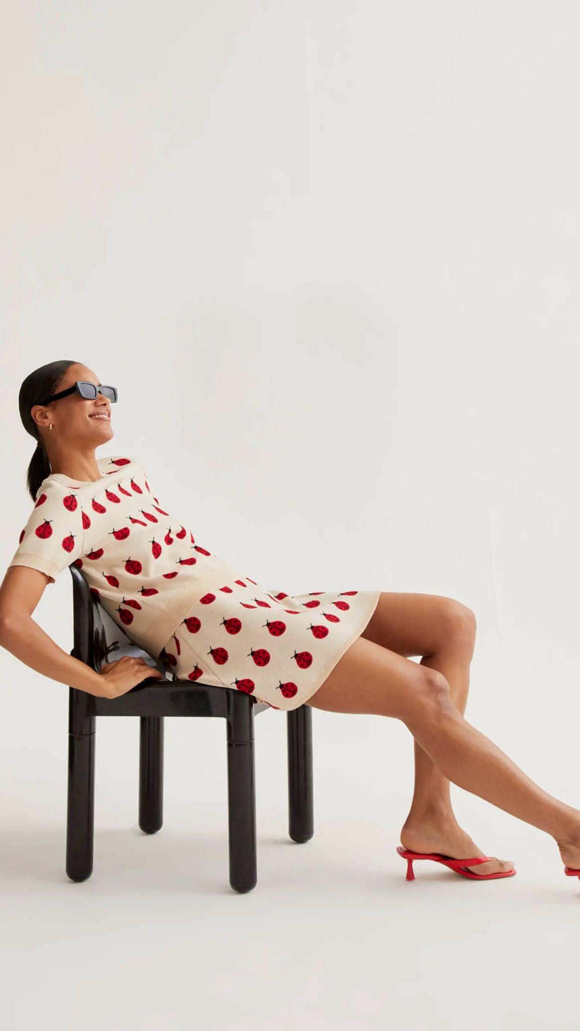 Falda corta con estampado Red Coccinella