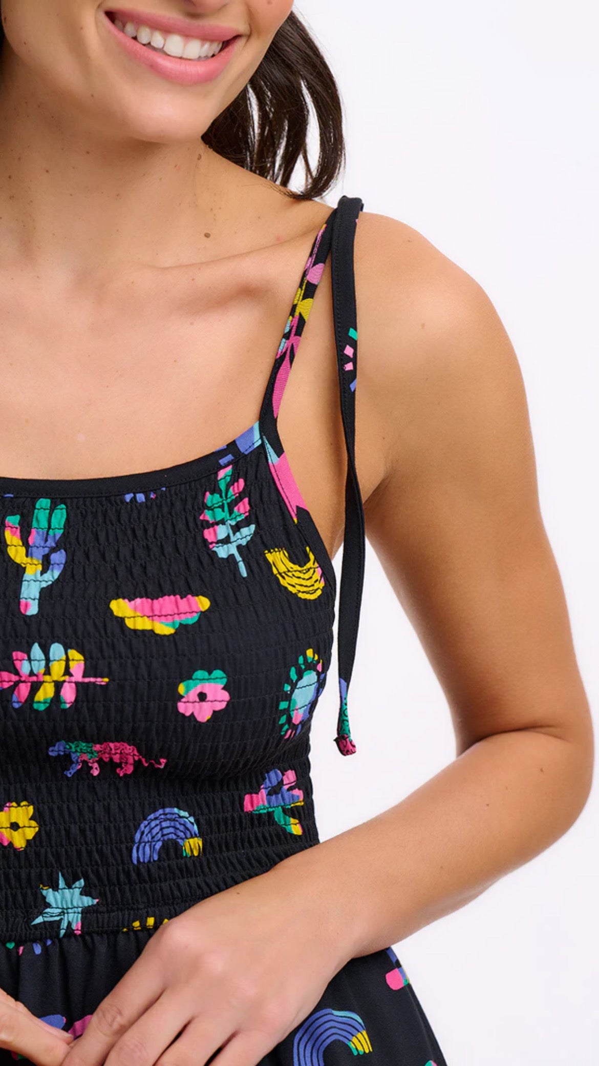 Vestido Willa Shirred Jersey Sundress