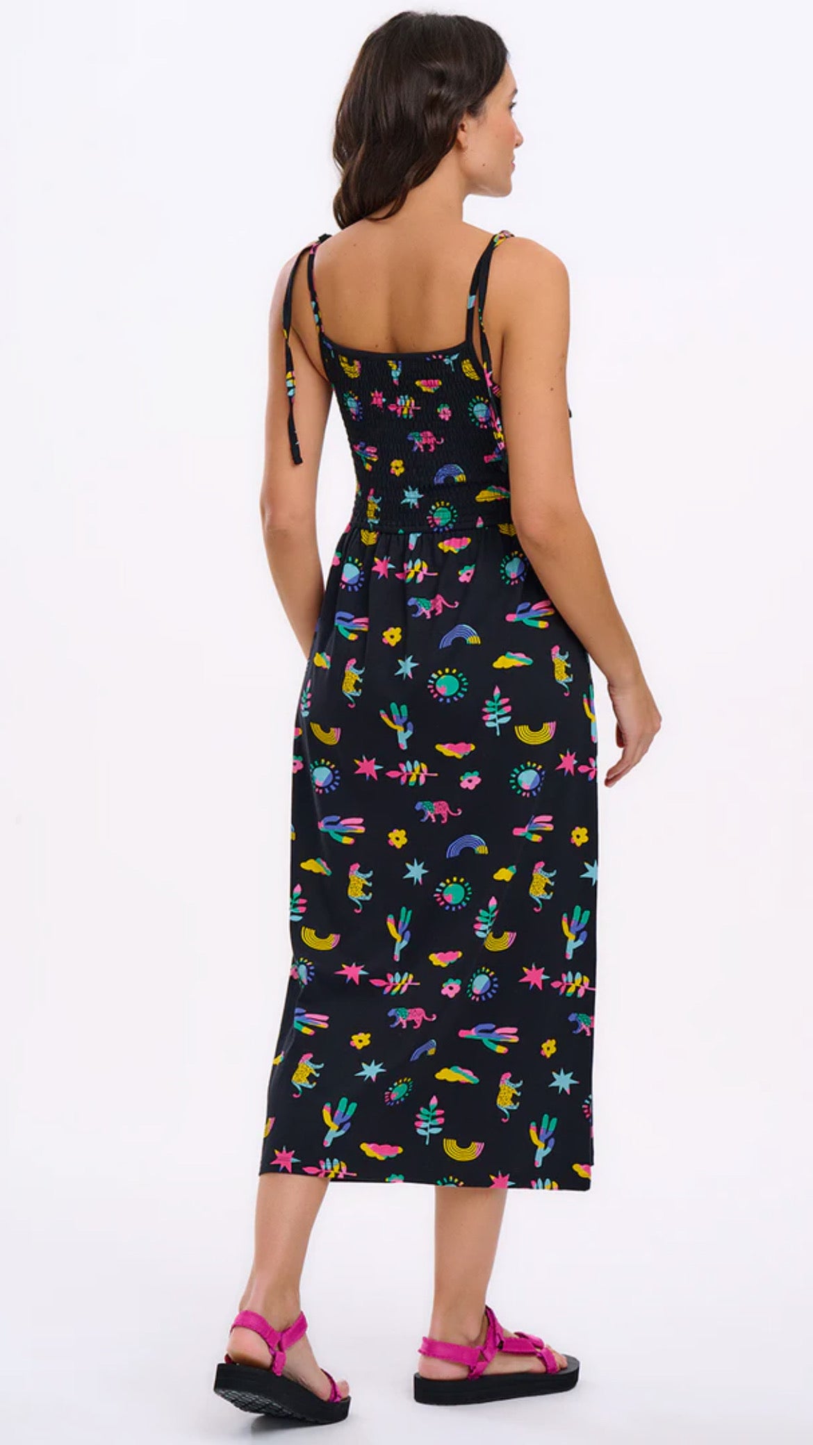 Vestido Willa Shirred Jersey Sundress
