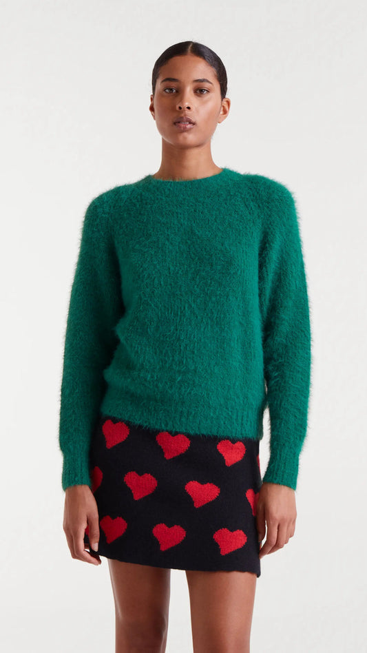Jersey de punto con textura verde