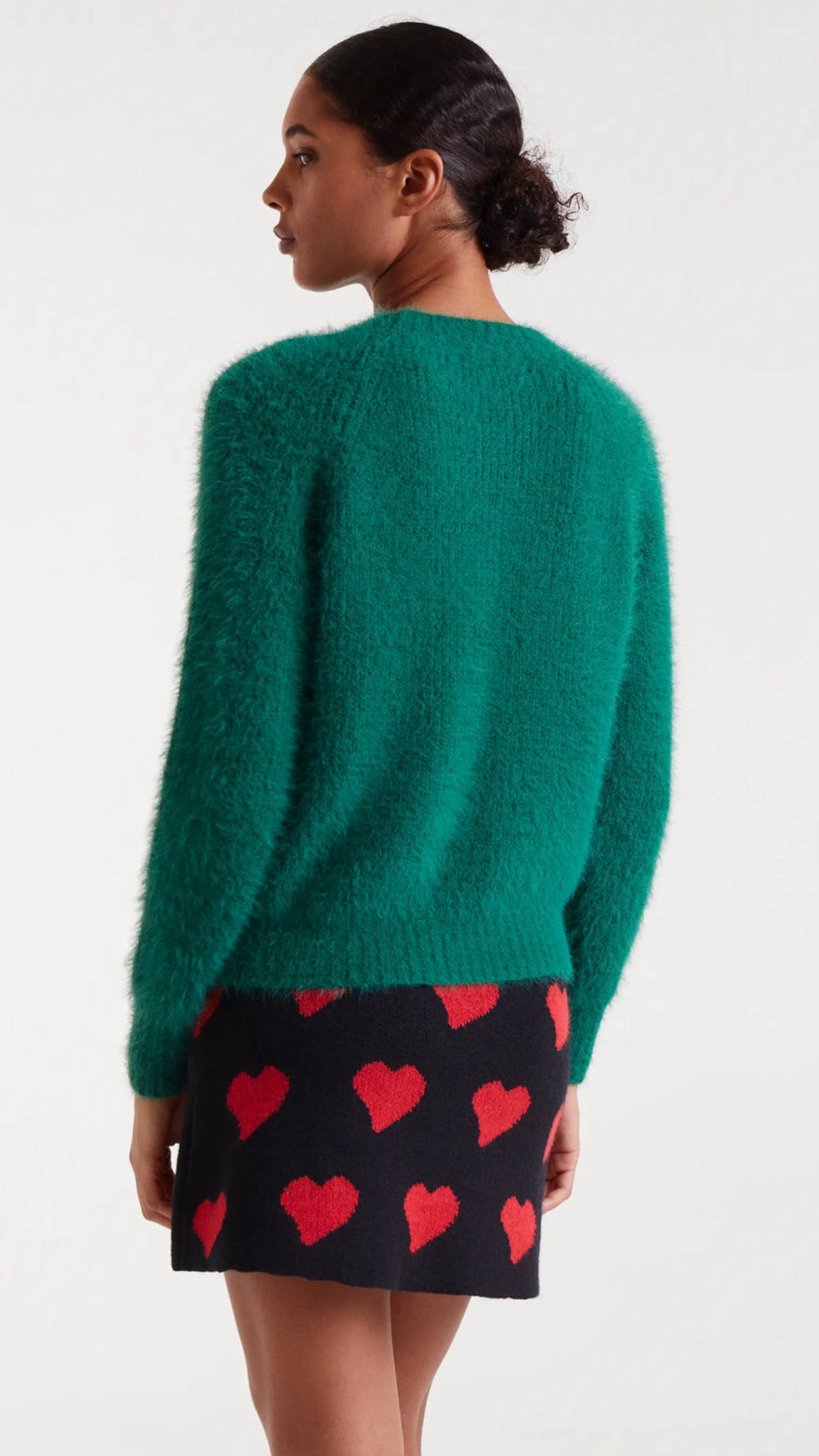 Jersey de punto con textura verde