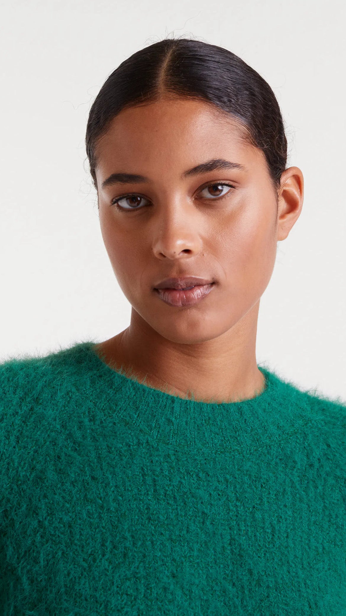 Jersey de punto con textura verde