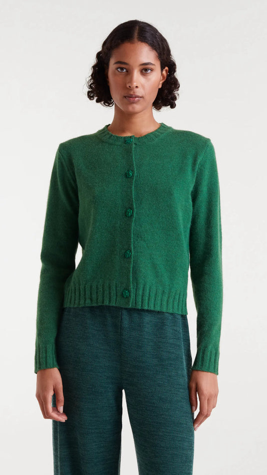 Cárdigan de punto verde