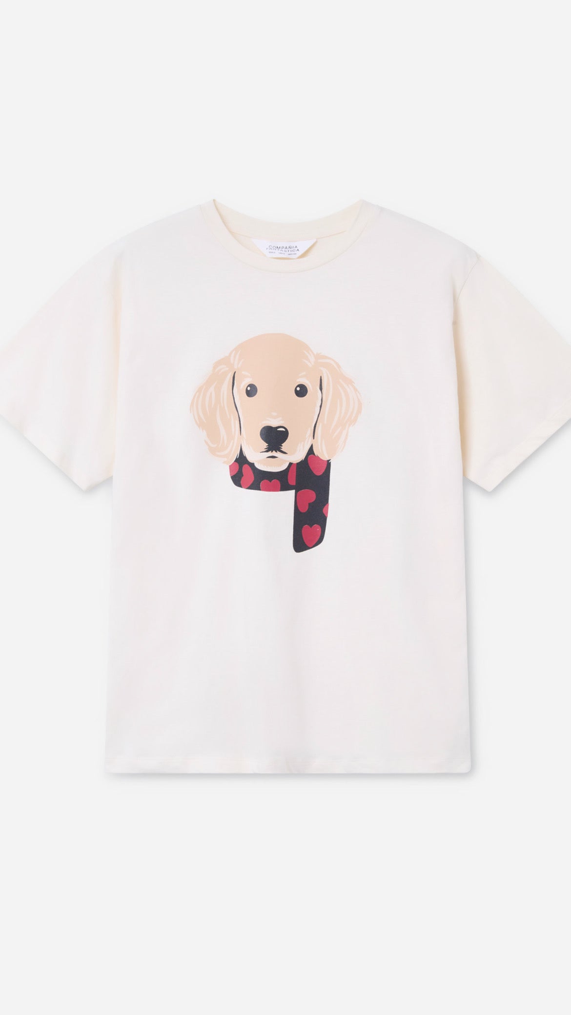 Camiseta 100% algodón con estampado de perro
