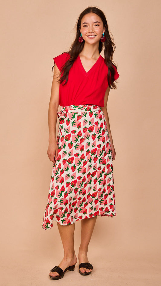 Falda Colindres Fresa