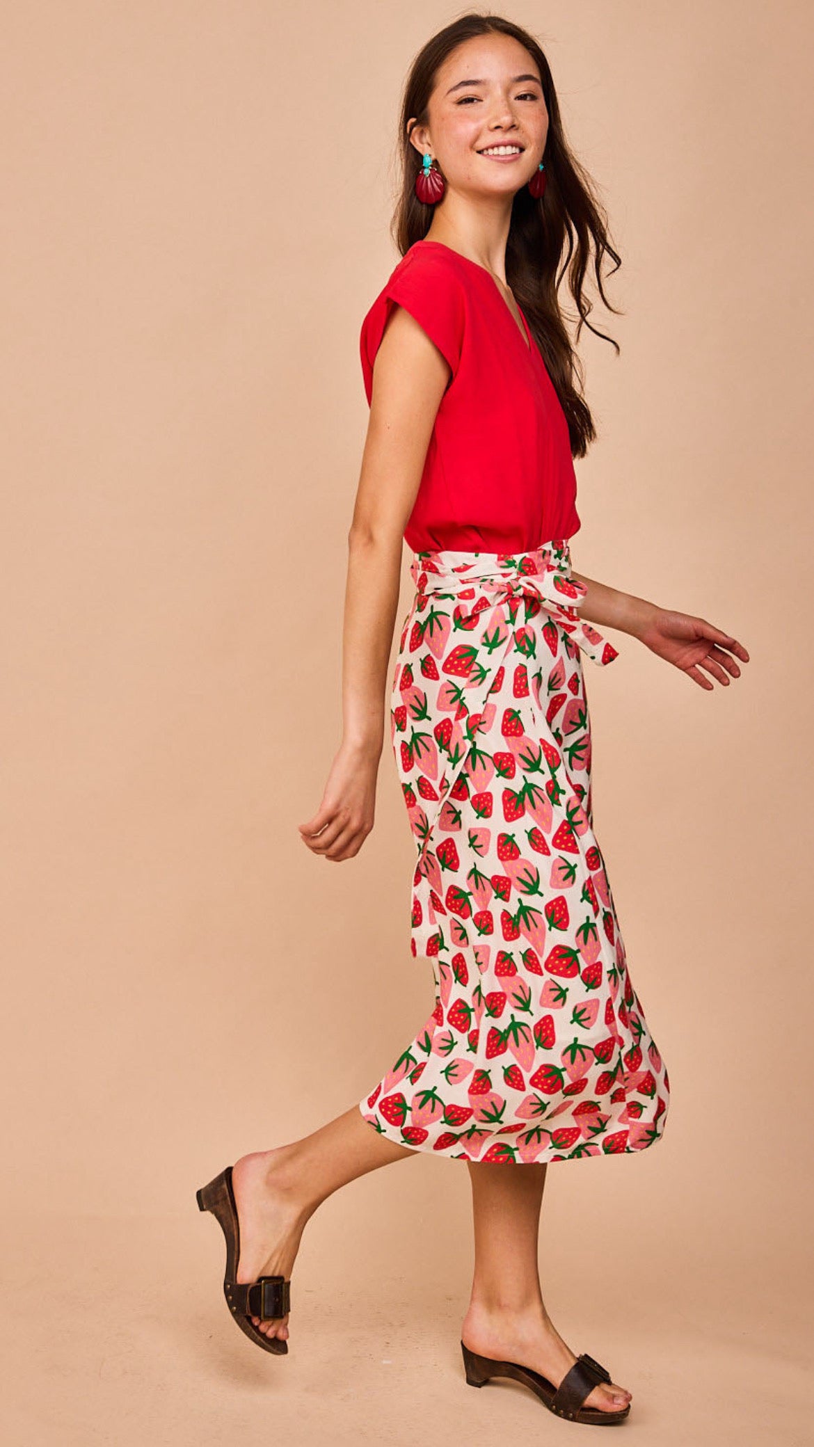 Falda Colindres Fresa