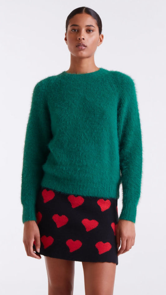Jersey de punto con textura verde