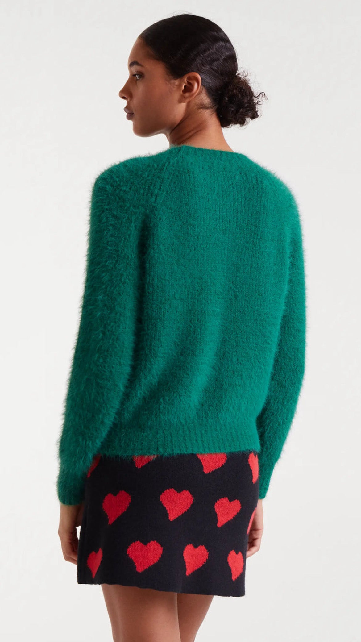 Jersey de punto con textura verde