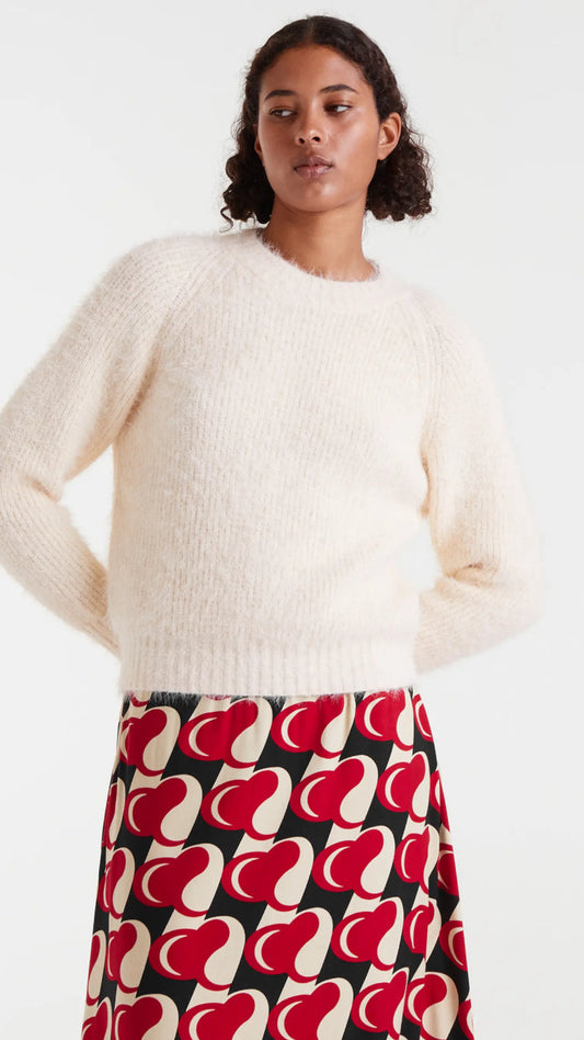 Jersey de punto con textura blanco