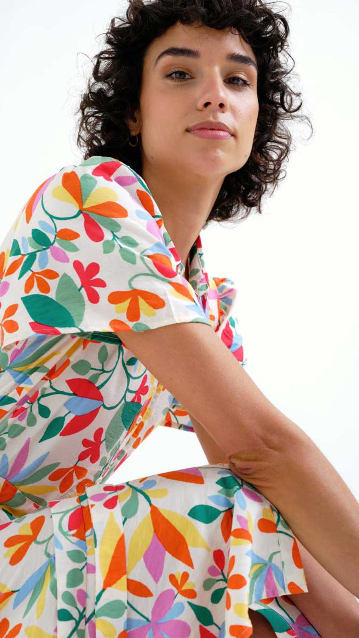 Vestido midi con estampado Lotto