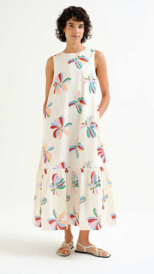 Vestido largo estampado Monarda