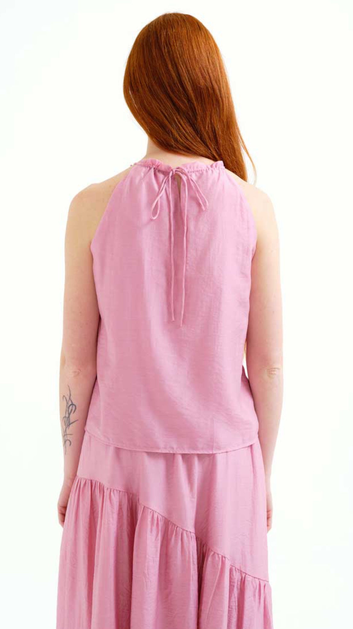Top halter rosa