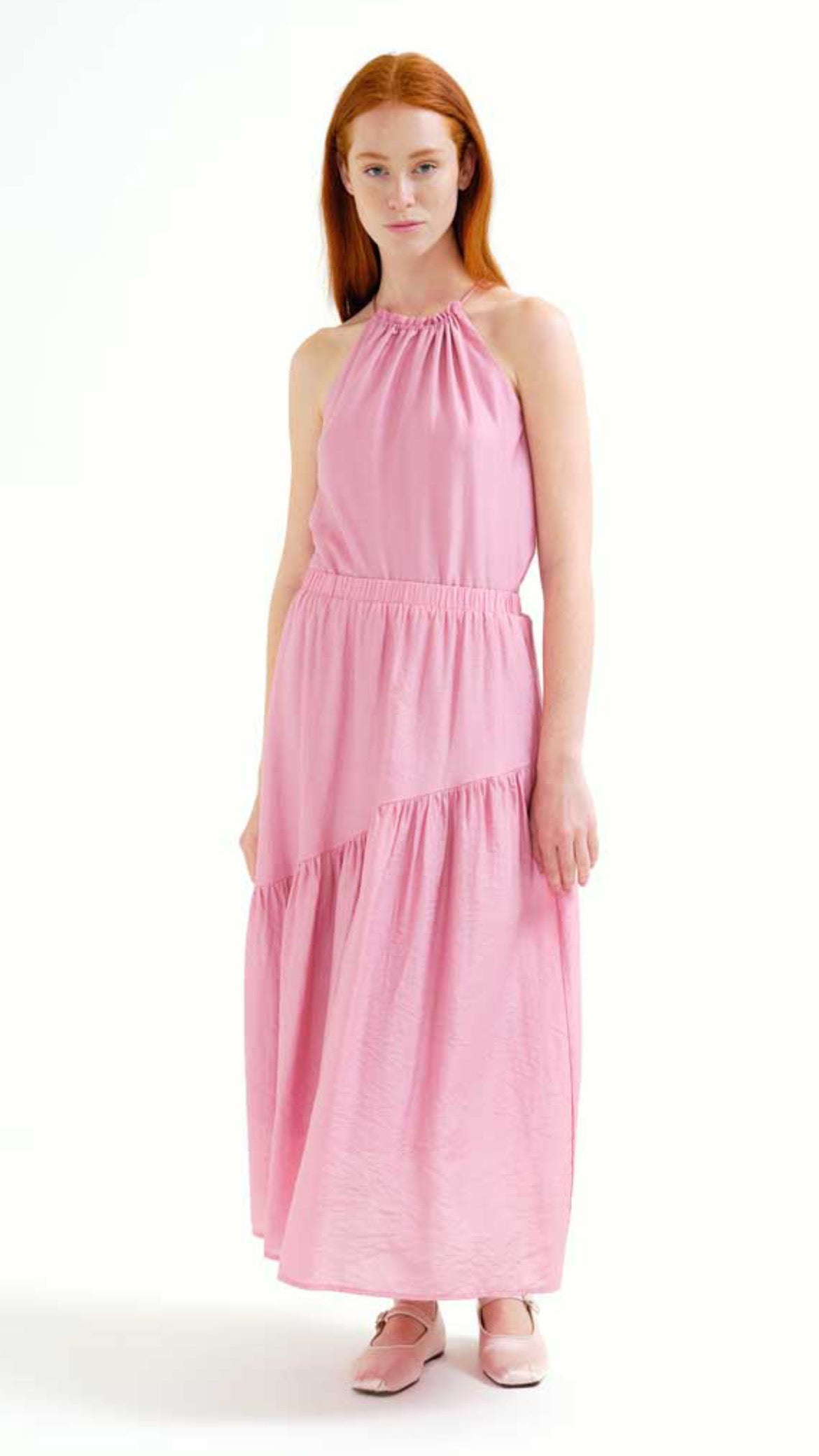 Top halter rosa