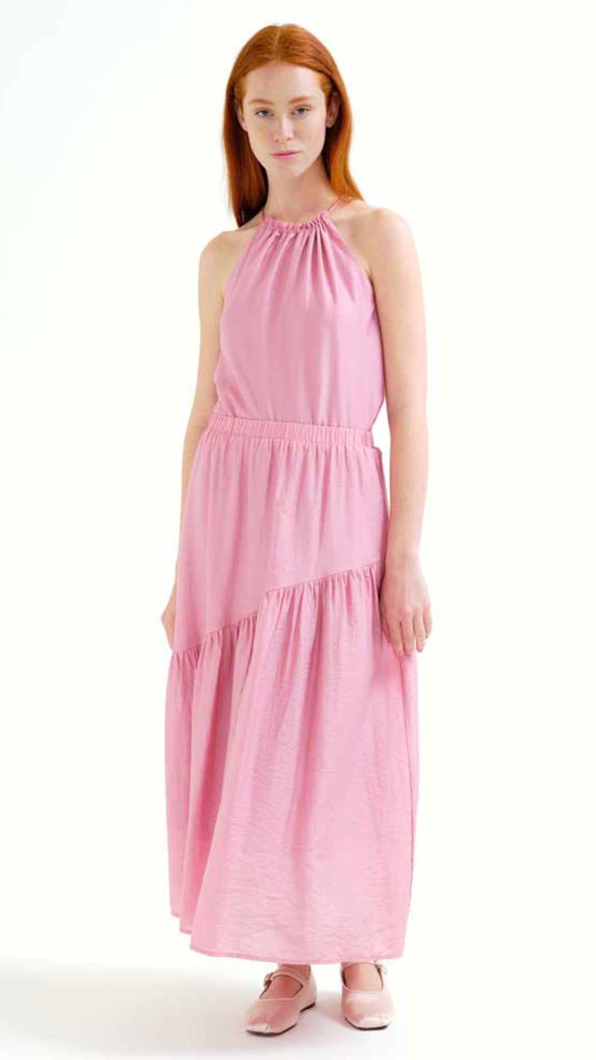 Top halter rosa