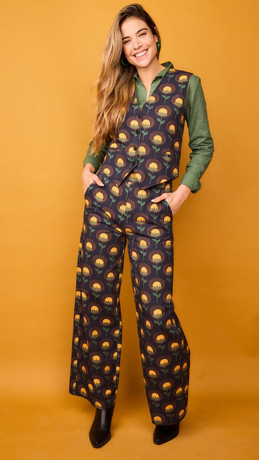 Chaleco Flora Flor Amarillo