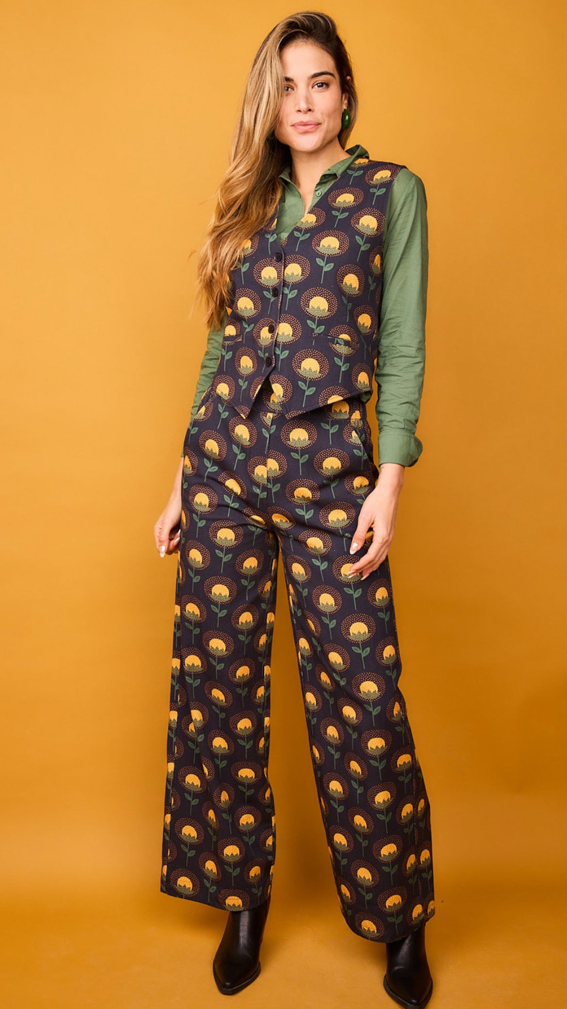 Chaleco Flora Flor Amarillo