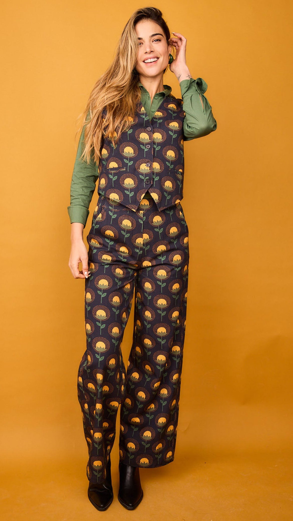 Chaleco Flora Flor Amarillo