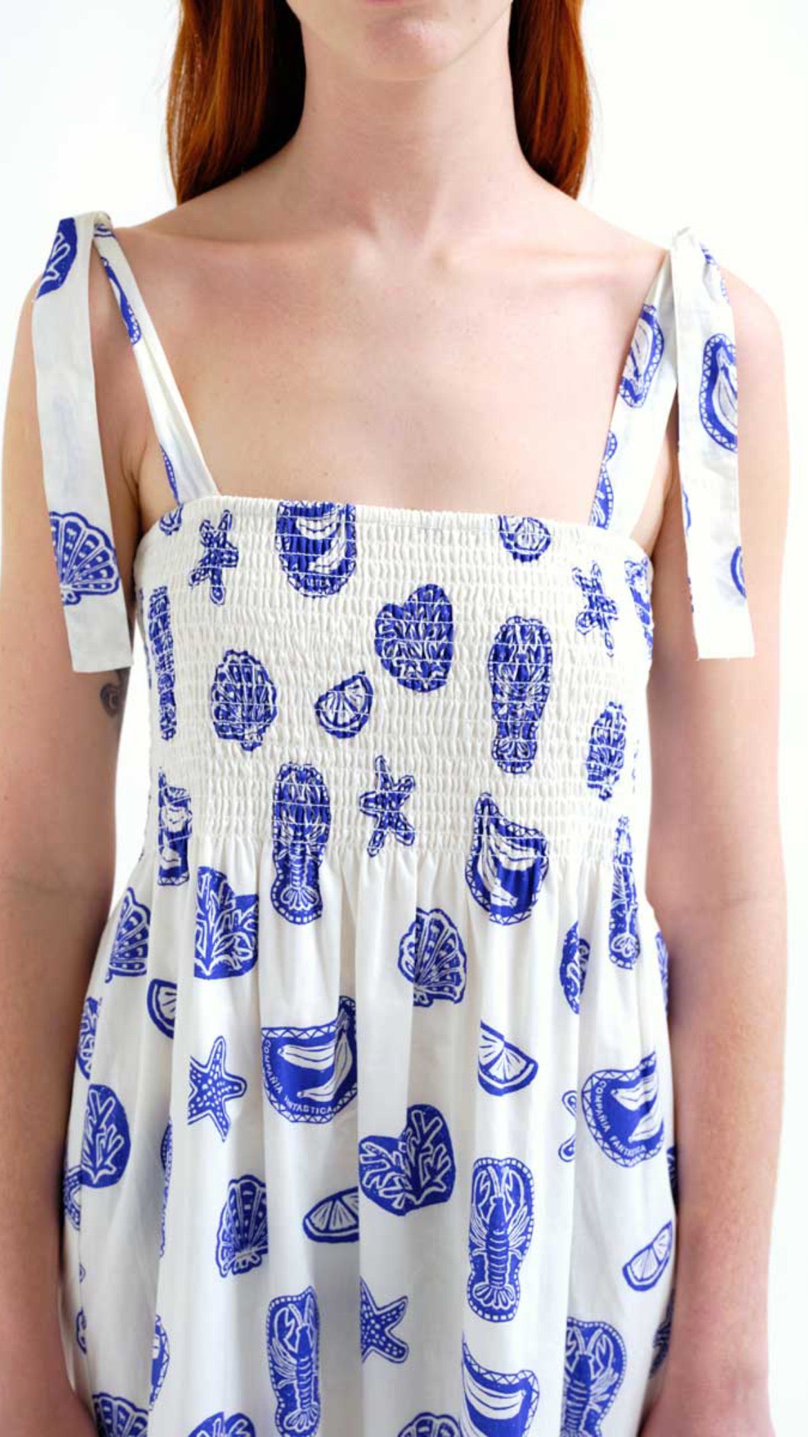 Vestido largo estampado Lobster