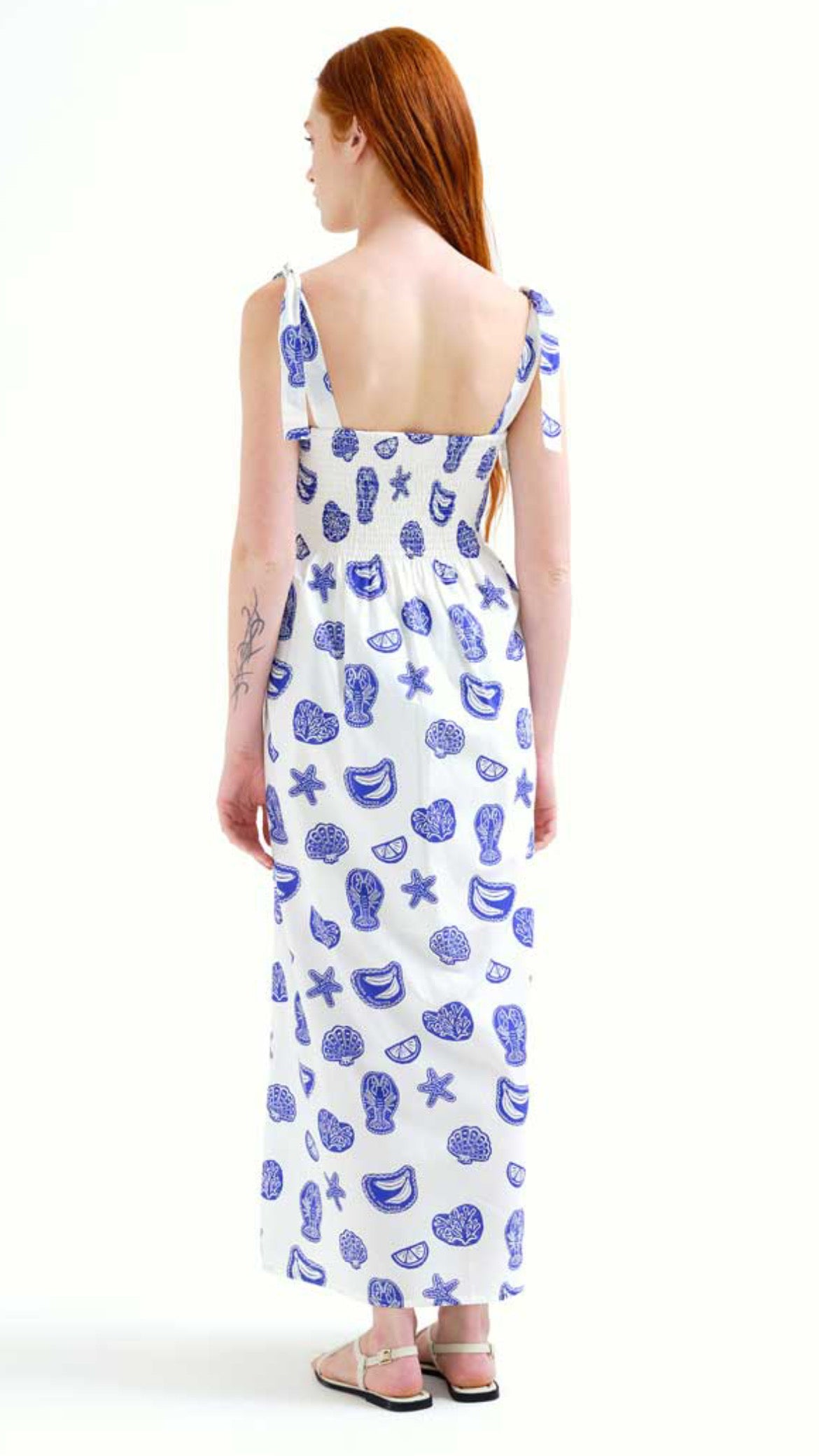 Vestido largo estampado Lobster