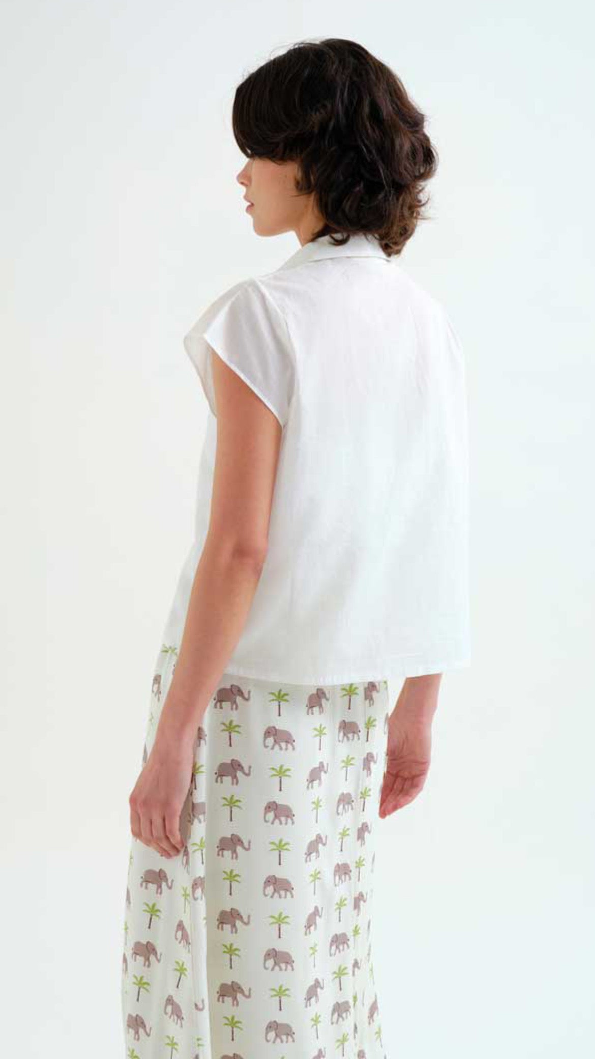Camisa con estampado Elefante y Palmera