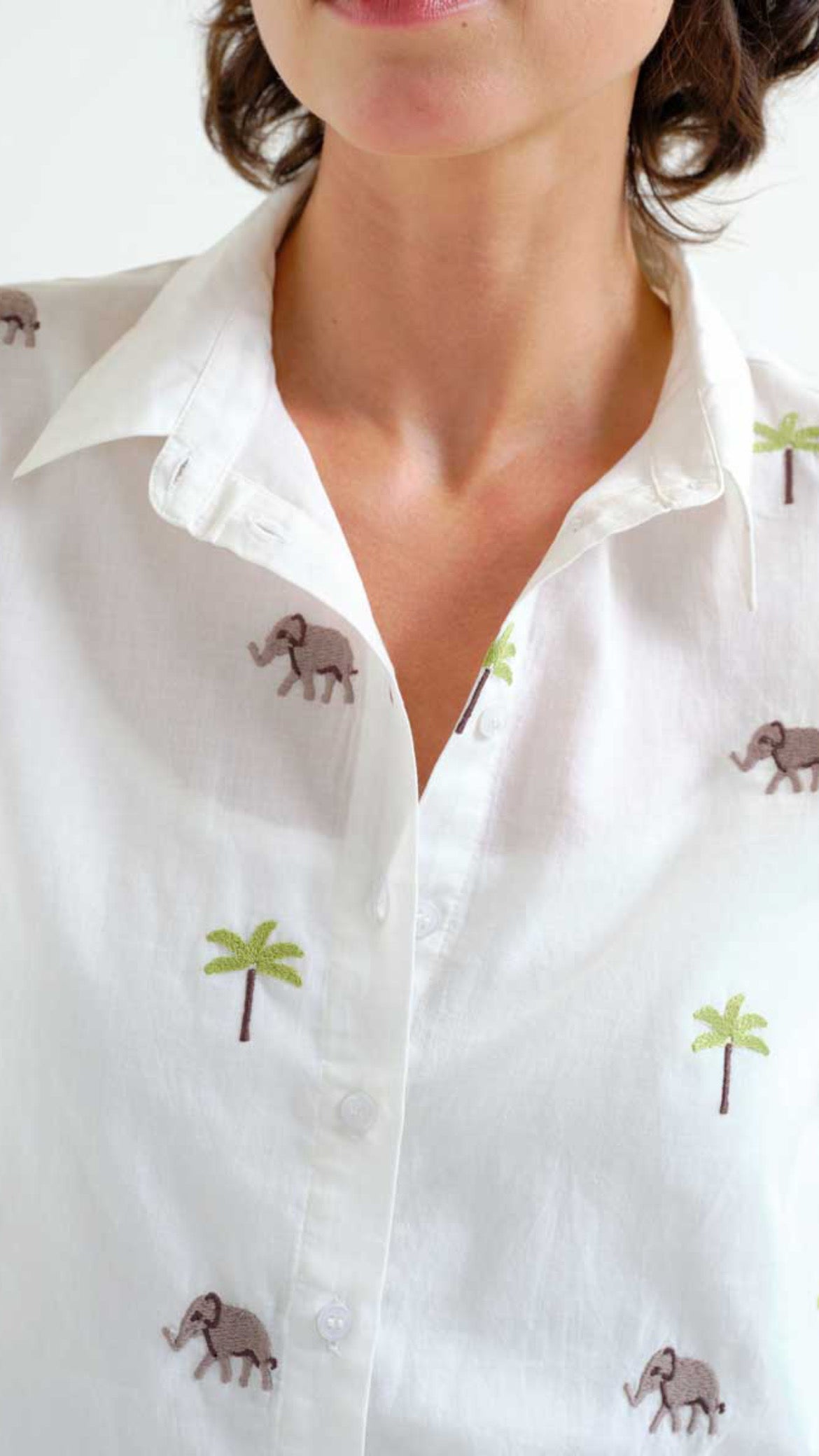 Camisa con estampado Elefante y Palmera