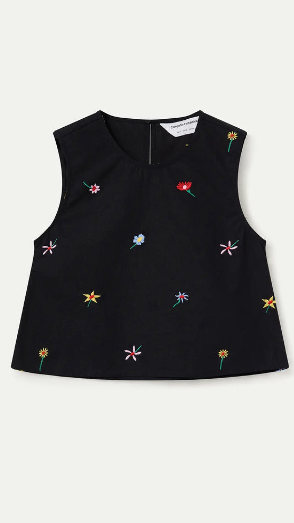 Top de tirantes con estampado Black Gardener