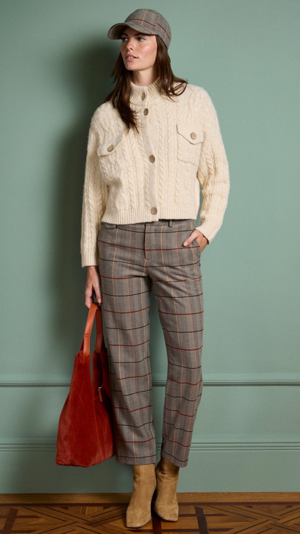 Pantalón de cuadros recto