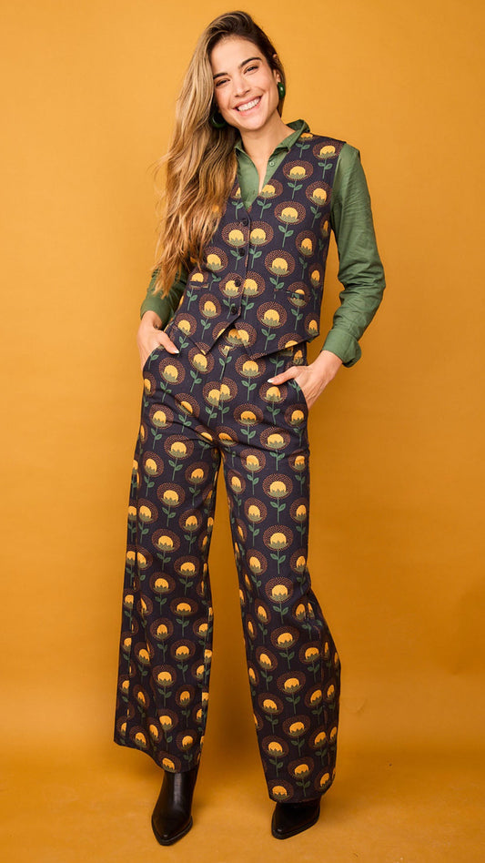 Chaleco Flora Flor Amarilla