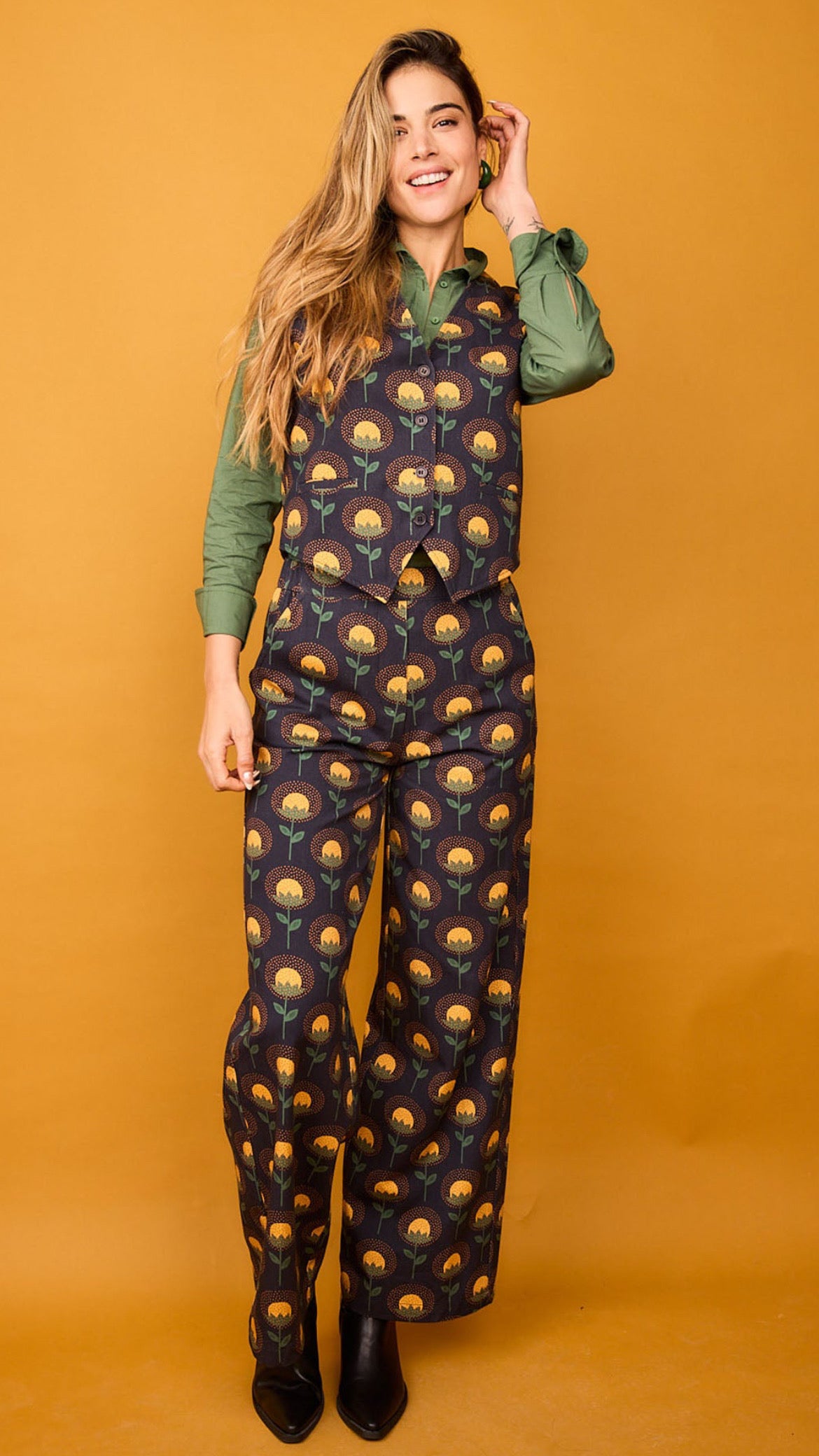 Chaleco Flora Flor Amarilla