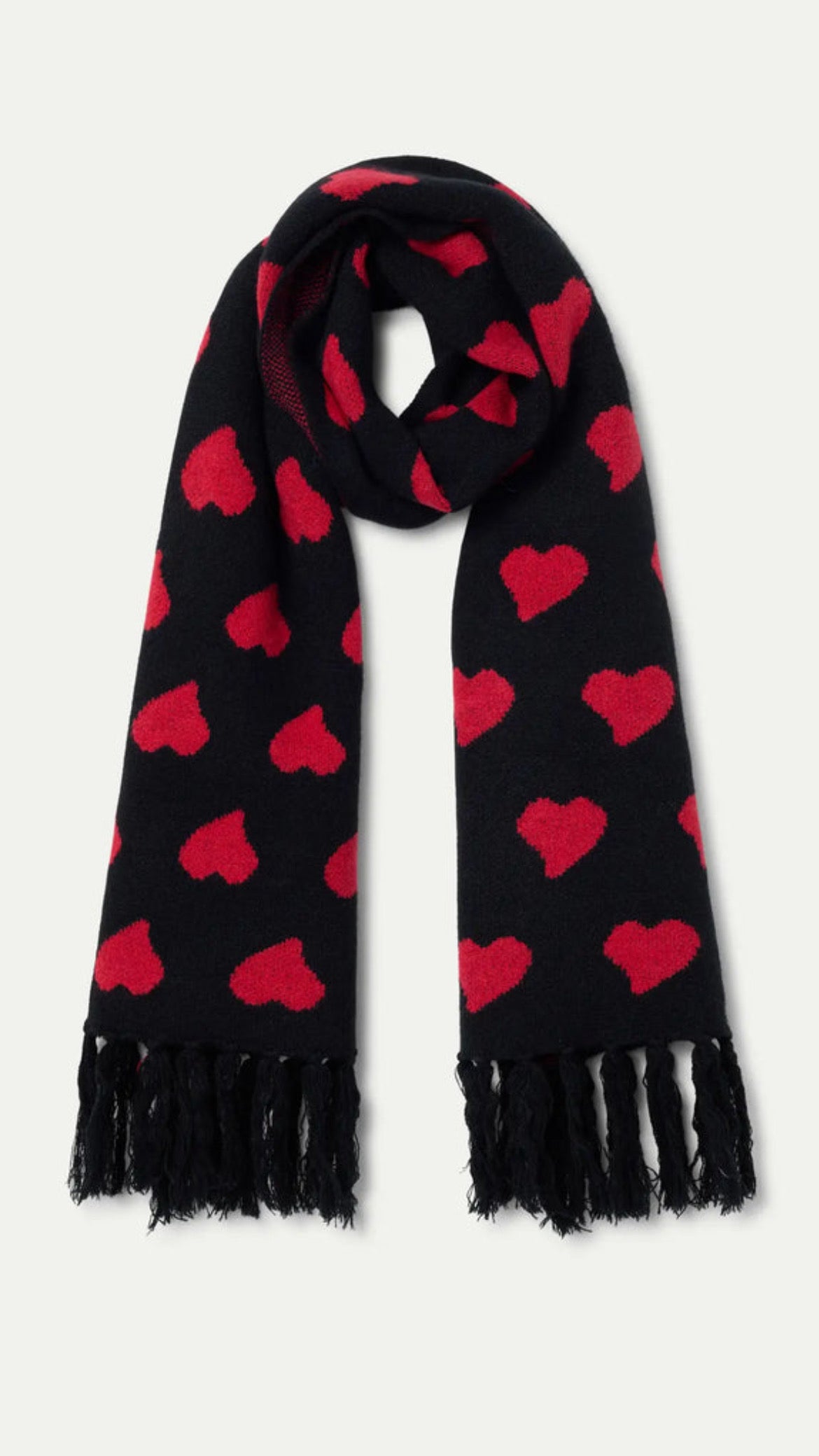 Bufanda de punto jacquard estampado Heart Attack Small