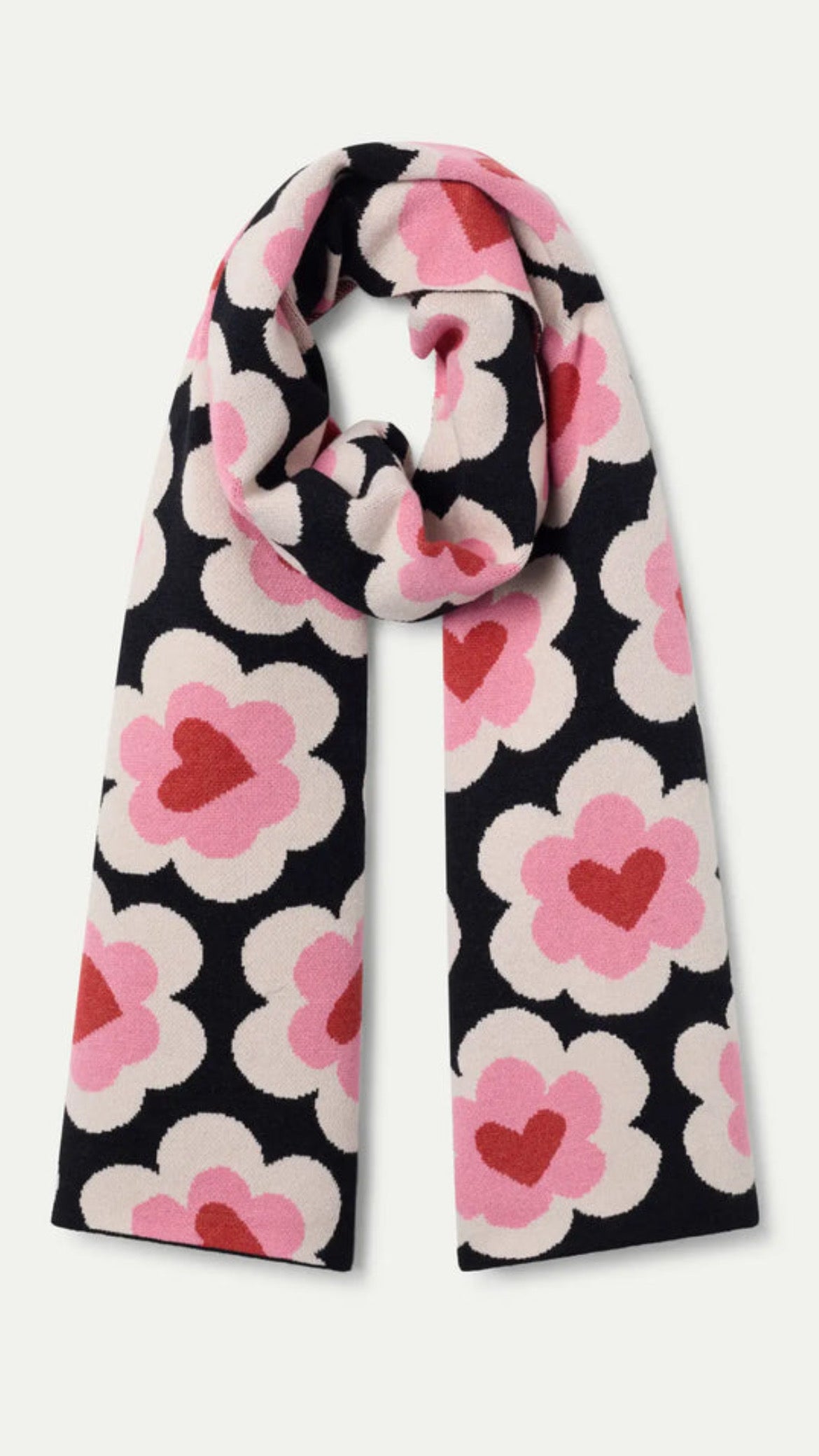 Bufanda de punto jacquard estampado sweetheart