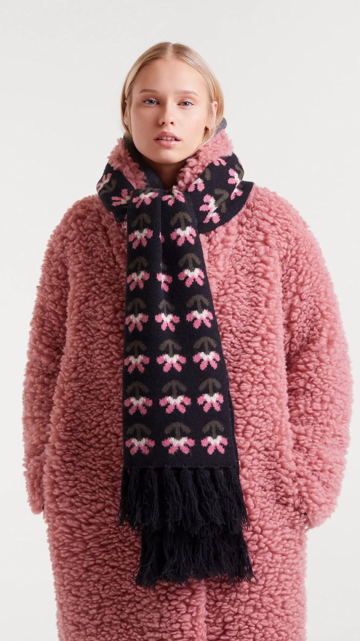 Bufanda de punto jacquard estampado Baboushka Small