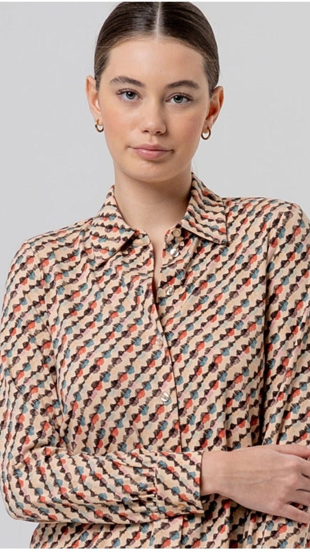 Camisa Surkana de estampado geométrico Crudo | imagen 1