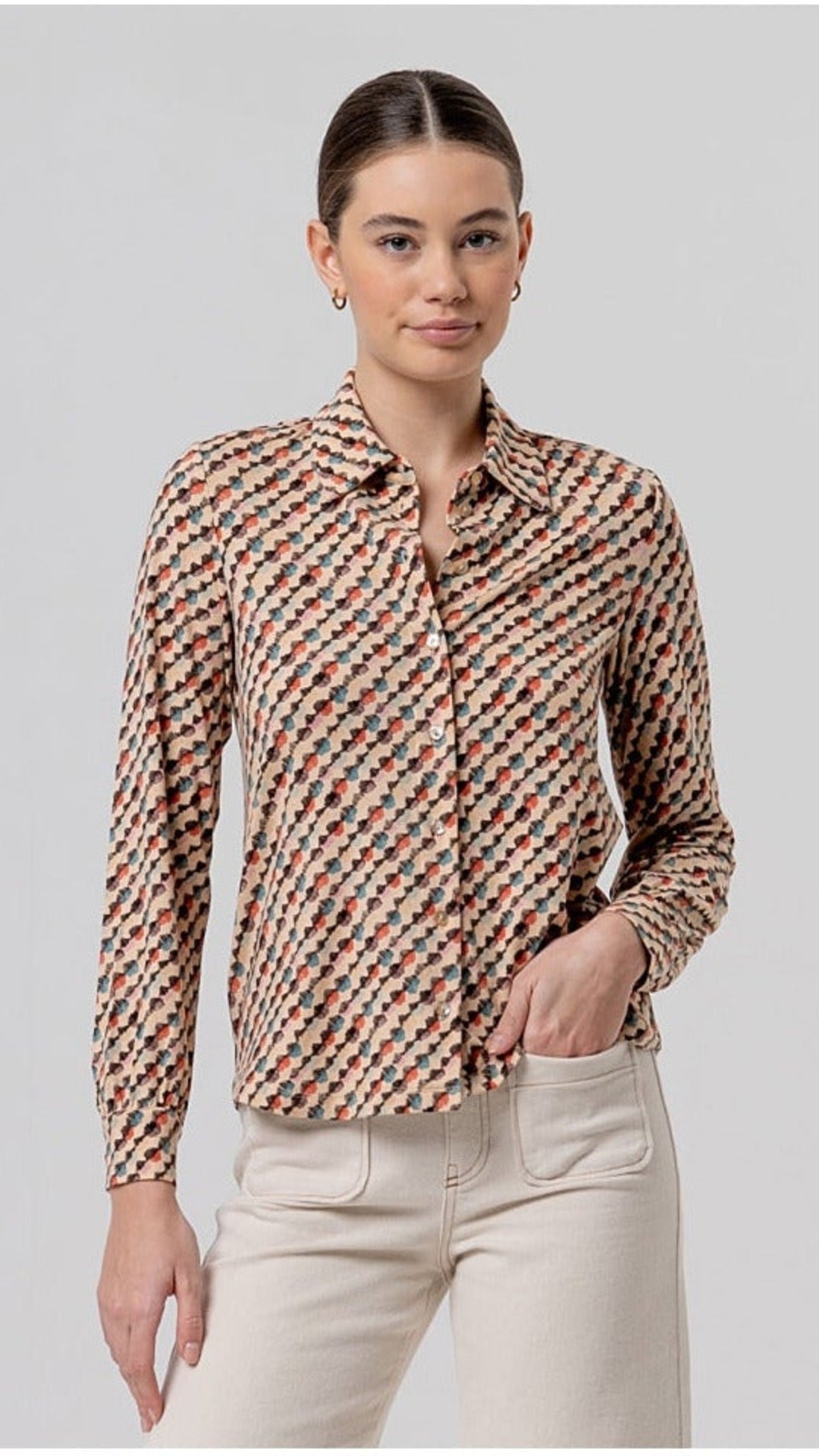 Camisa Surkana de estampado geométrico Crudo | imagen 2