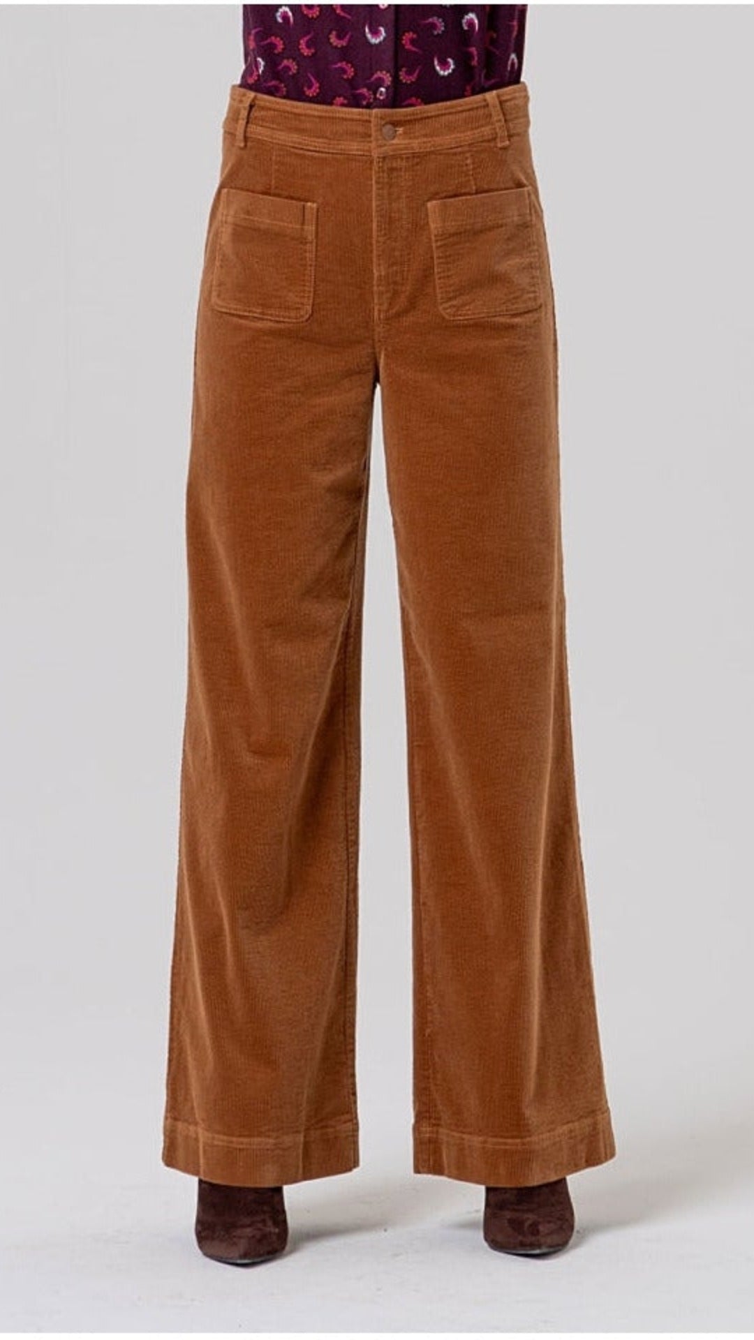 Pantalón ancho de pana con bolsillos Surkana Toffee | imagen 2
