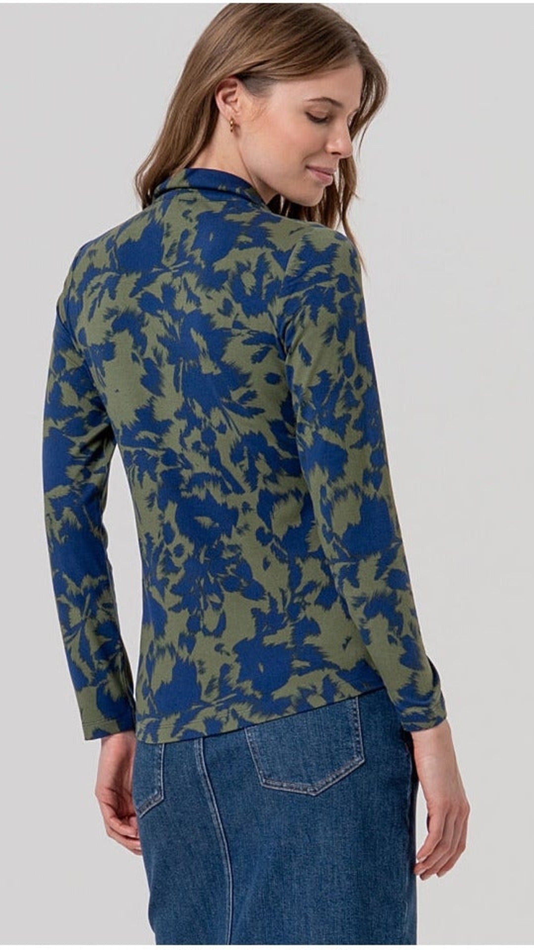Camisa Surkana estampada de manga larga Marino | imagen 4